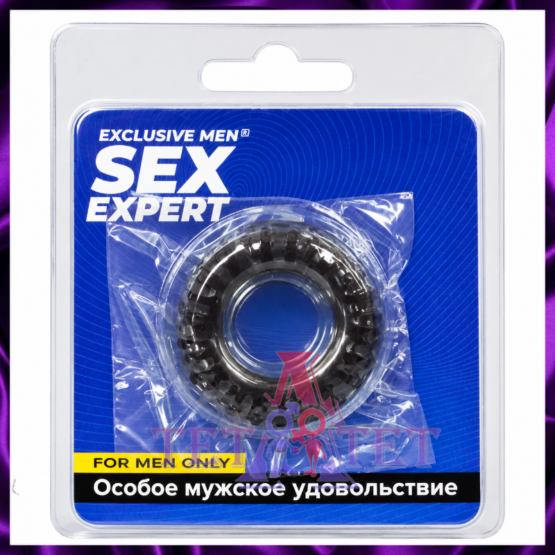 Эрекционное кольцо SEX EXPERT с рельефной поверхностью
